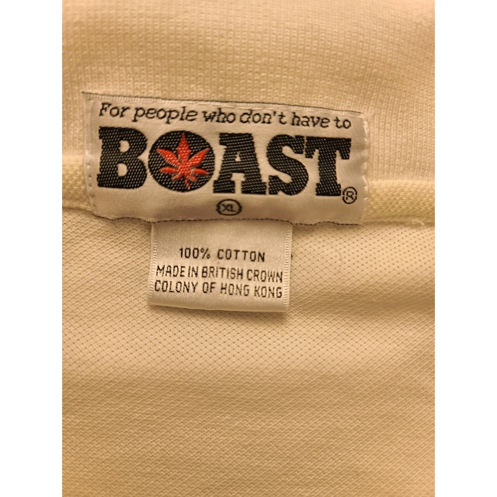 Vintage Boast Princeton Polo Shirt Men's XL White Cotton Pique Ivy League HK - Picture 3 of 14